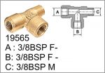  3/8BSP F - 3/8BSP F - 3/8BSP M